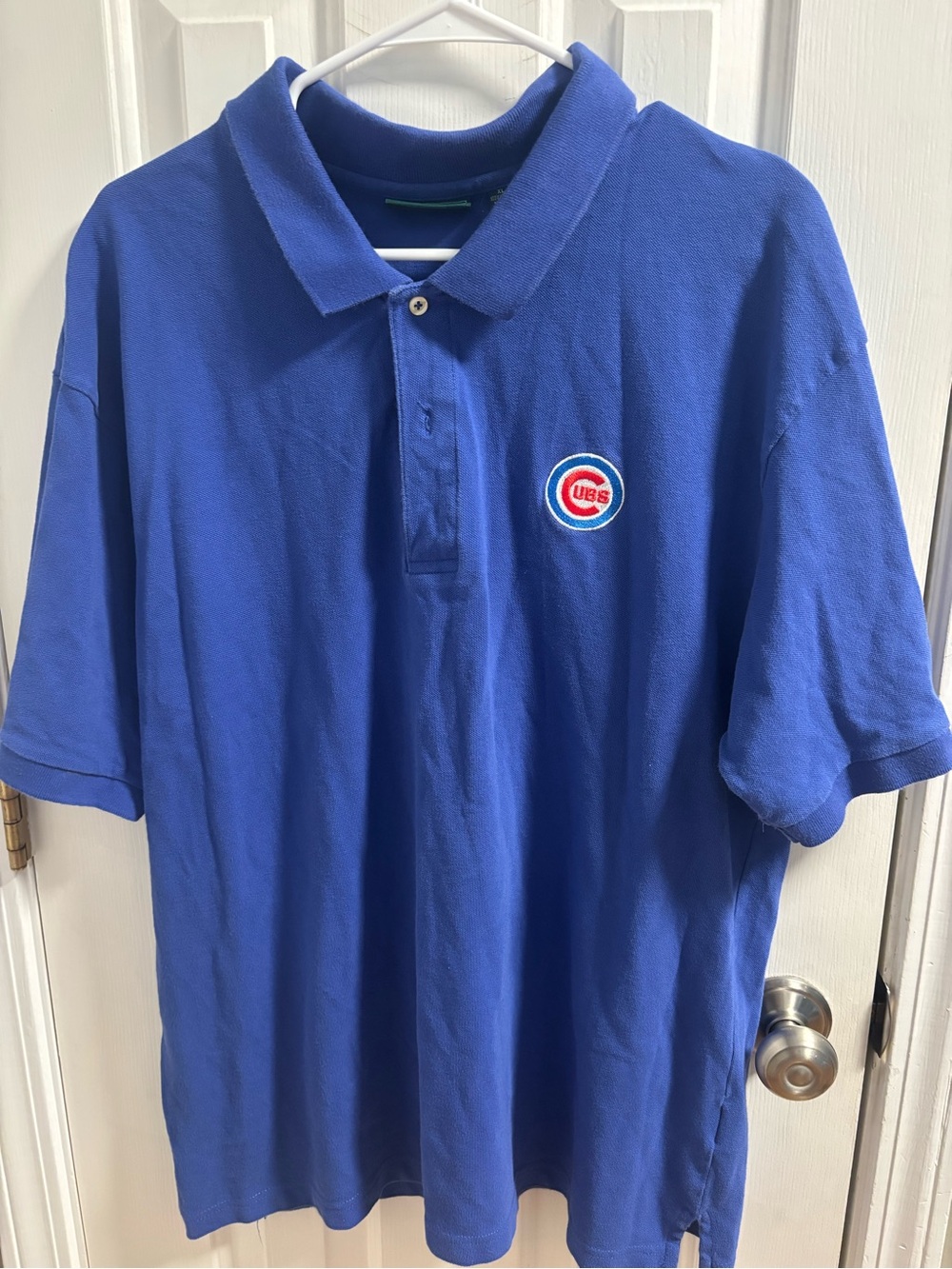 Men's Royal Blue Polo Shirt with Cubs Chest Patch XL
